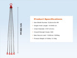Chain, 8 mm x 300 cm Lifting Chains with Hooks, G80 Engine Chain Hoist Lifts, 5 Ton Lifting V952-DGDLHHMGFH1JG4PKZV0