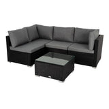 Outdoor Modular Lounge Sofa Bondi-Black V264-OTF-507S-BLK