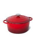 26cm Enamelled Cast Iron French Oven Casserole - Red V196-CIC26R
