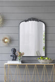 Baroque Tall Black Wall Mirror 91cm V637-20982