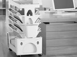 Rolling Mobile Bookshelf with Wheels 5 Tiers Large Capacity Strong Load Bearing Capacity Utility V1294-YM0710-3117230263111