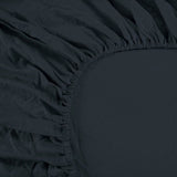 Ramesses 1000TC Linen Bamboo Fitted Sheet Combo Set Charcoal Single V442-KIT-FITTEDSS-LINENBAMBOO-CHARCOAL-SB