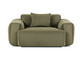 Artiss Compressed Armchair Sofa with Cushion Corduroy No Assembly Green UPHO-L-ARM02-COM-GN