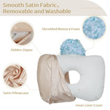 Piercing Pillow - Ear Piercing Pillow With Foam Plug, Adjust Shredded Memory Foam Picrcing Pillow V1107-115-18913-PNK