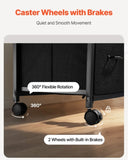 Mobile Metal File Cabinet with 3 Fabric Drawers and 2 Open Shelves Black V952-JSHXWJGJTMZWYX3KK001V0