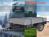 7*12 Heavy Duty RV & Trailer Cover, Travel Trailer Toy Hauler & Camper Cover 420D Dust and UV V1107-CS-JNWZTBFS11