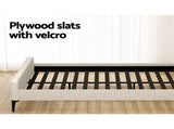 Artiss BedStory King Bed Frame with Mattress Set Platform Base Pocket Coil Linen Upholstered BFRAME-SET-AMMY-XF-34-K