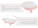 SWETRACE Bathtub Shaped Flower Pot Pink Ceramic 1Set 6.3x3.5x2.8in V1189-LWWAL-20260327-03366