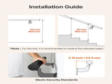 Wall Mounted Stair Handrail, 3665mm Pipe Staircase Handrail, Black Galvanized Aluminum, 32mm Pipe V952-BGSLZYGFS12FAJ1NC001V0