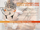 Warm women's winter gloves with thermal fleece text Black M V1259-DP01-A-1574