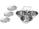 Spice Rack Kitchen Stainless Steel Seasoning Pots Condiment Set Rotating Spice Rack V1294-YM0721-3118210017111