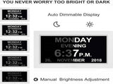 Black 10.1-Inch Digital Clock with Medication Reminders & Multi-Function Alarm - Ideal for Elderly V888-ELOSUNG18097