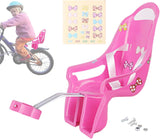 Doll Stroller Seat for Doll, Children's Bicycle Doll Seat with DIY Decals for Decoration PINK V1237-ZY-203-0697