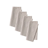 Vintage Design Homewares Set of 4 Washed Linen Cotton Square Napkins Natural 50cm x 50cm V442-HIN-MISC-SETOF4LCOTTONNAPKINS-NATURAL-SQ