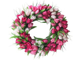 Artificial Tulip Flowers for Front Door Farmhouse Pink Spring Flower Branch Door V1263-JX-1659