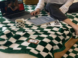 Simple Vintage Checkerboard Autumn Winter Warm Nap Throw Flannel Fleece Sofa Leisure V1294-YM0717-3117220191613