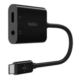 Belkin RockStar 3.5mm Audio USB-C PD Charge Adapter - Black , 60W, Superior Audio, V1202-V2-MPA-BK-APUSBCC-BLK