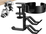 4 in 1 Desk Cup Holder with Headphone Hanger and Controller Stand Gaming Accessories, Universal V1259-DP01-A-4172