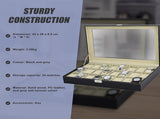 Watch Box - 24 Slot Luxury Display Case With Framed Glass Lid V63-826141