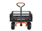Dump Cart, Metal Garden Dump Cart with Easy to Assemble Frame, Dump Wagon with 2-in-1 Convertible V952-JSZXTC880LBSPVWN9V0