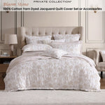 Private Collection Bloom Stone Quilt Cover Set Cotton Yarn Dyed Jacquard Queen V442-LED-QUILTCS-BLOOM-STONE-QS