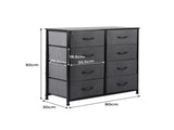 Levede Storage Cabinet Tower Chest Dark Grey CH1049-DG