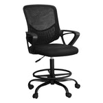 Artiss Office Chair Drafting Stool Computer Standing Desk Mesh Chairs Black OCHAIR-H-DRAF-BK