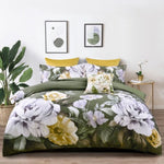 Bianca Makayla Cotton Sateen Quilt Cover Set Double V442-BCA-QUILTCS-MAKAYLA-GREEN-DS