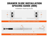 6 Pairs of 609.6mm Drawer Slides Side Mount Rails, Heavy Duty Full Extension Steel Track, Soft-Close V952-CZCJCTDG100L9BKQKV0