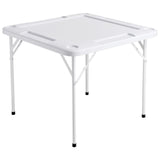 Mahjong Table, Square 4 Player Folding Card Table with 4 Cup Holders & 4 Chip Trays, Portable Domino V952-SDMJZBSDMNGPT73ZQV0
