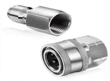 8PCS NPT 3/8 Inch Stainless Steel Male Female Quick Connector Kit Pressure Washer Adapters V1369-AZ3-W-12968