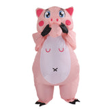 Inflatable Costume Pink Pig Blow Up Halloween Cosplay Dress Jumpsuit Costume For Adults V1294-YM0703-3115230048011