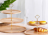 Fruit Plate Wood Natural Textured Simple Elegant Strong Durable Food Tray Cake Fruit Serving Tray V1294-YM0512-3118220292012