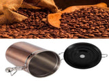 Stainless Steel Sealed Tank MoistureProof Coffee Bean Tea Storage Pot with Air Evacuation Valve V1294-YM0901-3118200183911