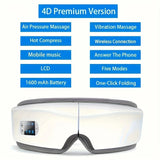 4D Smart Multifunctional Eye Massager with Air Pressure, Vibration, Heating, and Music. V1232-YBAMY001