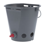 8L Feeder Bucket Farm Livestock FoodGrade Plastic Feeding Barrel with 5 Nipples Gray V1294-YM0901-3111210205512
