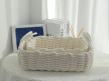 Cotton Rope Storage Basket Hand Knitting Nordic Style Desktop Storage Organizer for Key Snacks V1294-YM0626-3117220295111