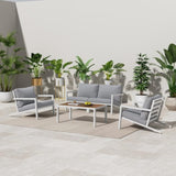 Aidan Garden Furniture Set in White — 5 pieces V264-OTF-544A-WHE-5PC