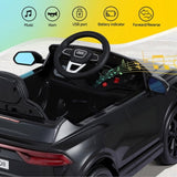 Kids Ride On Car Licensed RSQ8 Electric Toy Black Remote 12V Cars Black RCAR-LS-RSQ8-BK