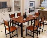 NNECN Wood & Steel Dining Set V728-NNE003-DINING-SET
