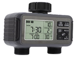 Automatic Irrigation Timer LCD Display 3/4-1/2 Inch Faucet 2 Zone Watering Timer for Outdoor Garden V1294-YM0901-3111250071811