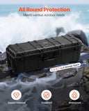 VEVOR 5.5 Cu.ft Weatherproof Hard Case with 3 Handles Large Capacity Case Black V952-FFYSTX72LFYCXYXH8V0