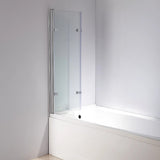 3 Fold Chrome Folding Bath Shower Screen Door Panel 1300mm x 1400mm V63-831501