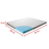 King Cooling Gel Memory Foam Mattress Topper CertiPUR-US Certified Foam V63-835391