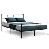 Artiss Bed Frame Double Metal Bed Frame SOL MBED-C-SOL-D-BK