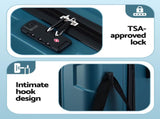 Wanderlite 28" Luggage Suitcase Trolley Travel TSA Lightweight Hard Case Teal LUG-ABS-BOS-28-TL
