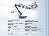 Magnifying Glass with Light and Stand, 5X Magnifying Lamp, 4.3" Glass Lens, Base and Clamp 2-in-1 V952-YGFDDYDZBCMAJI42JV9