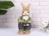 Artificial Simulated Straw Bunny Cute Easter Straw Rabbit Figurines Easter Bunny Props Home V1294-YM0715-211111YA03-1