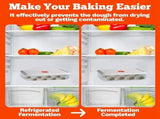 3X Pizza Dough Proofing Box, Stackable Pizza Dough Container W/Lid , Bread Fermentation Storage V1366-AZ2-W-14660
