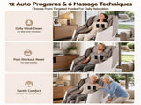 Livemor Elite 4D Massage Chair Recliner, SL Track Zero Gravity & Heat Auto Body Scan, 12 Auto FBMC-B-OREN-BK